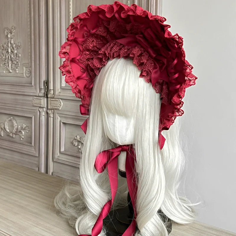 MAID - Elegant Lolita Bonnet Velvet Lolita Hat
