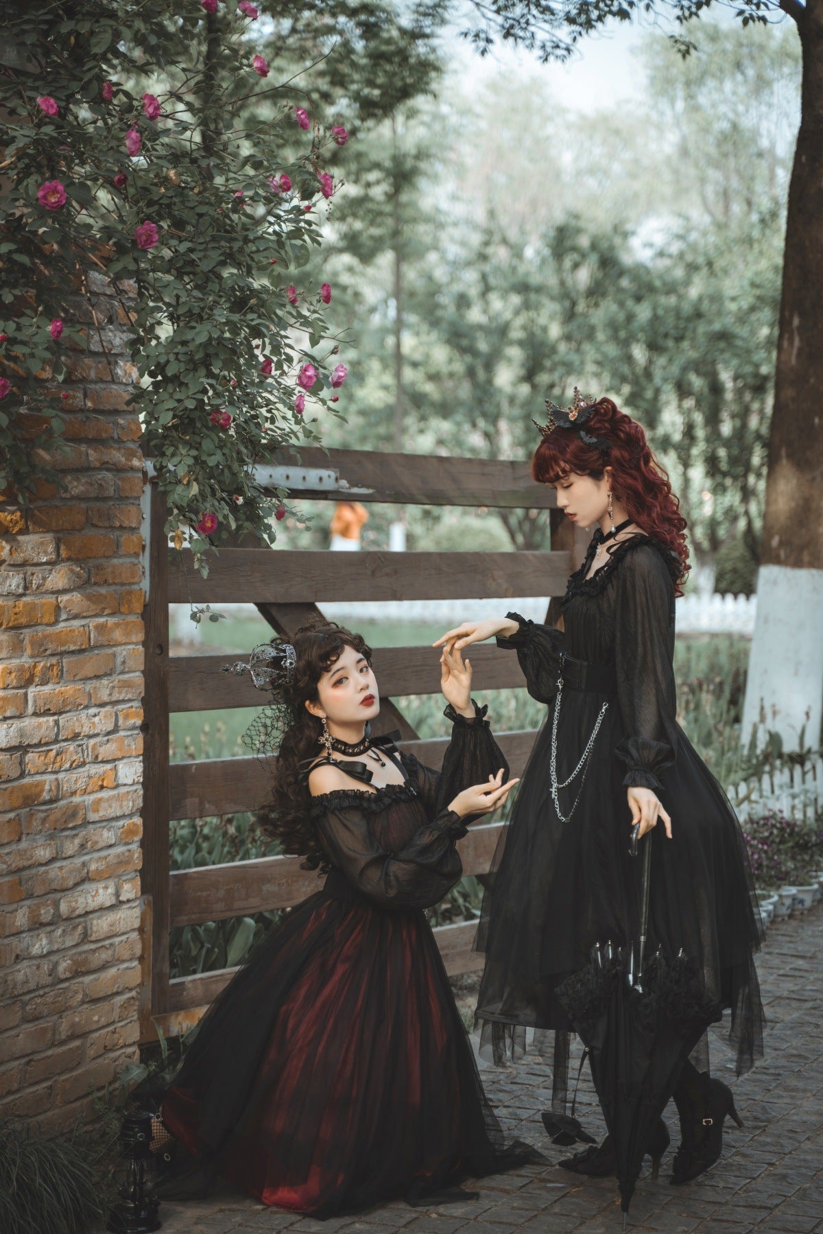 Cornfield Lolita - The Girl Assassin - Halloween Gothic Lolita Irregularly Hemline Dress