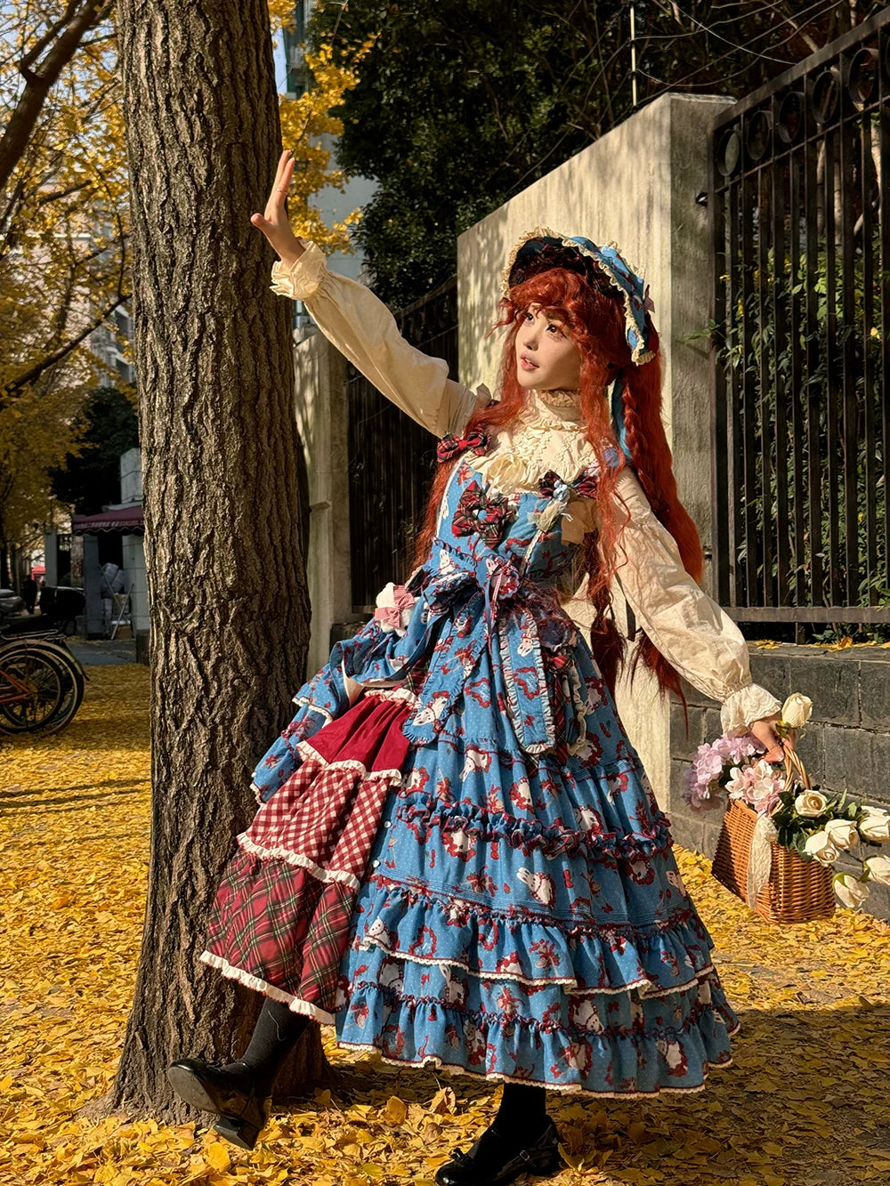 Miss Point - Forest Berry Bunny - Sweet Lolita JSK Elegant Bunny Print Dress