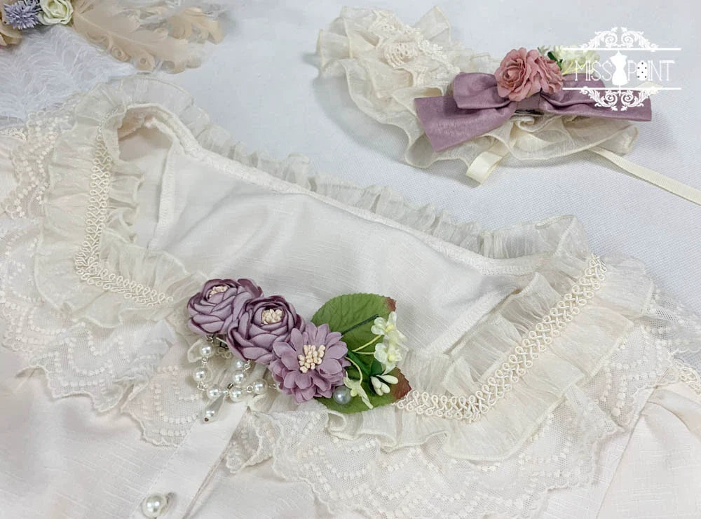 Miss Point - Elizabeth Meow - Classic Lolita Blouse Lotus Root Sleeve Lolita Shirt