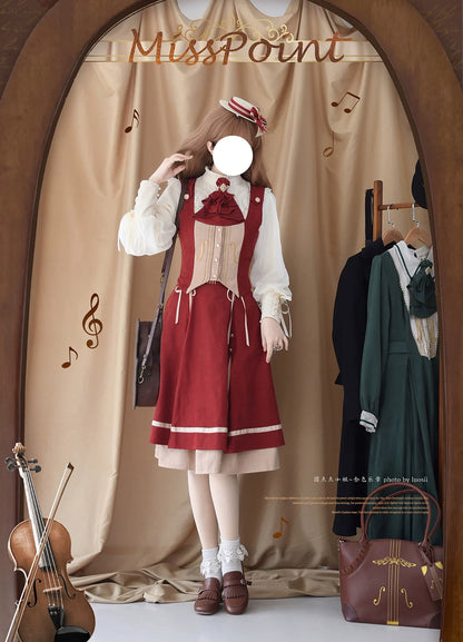 Miss Point - Golden Movement - Elegant Lolita Fishbone Skirt Customized