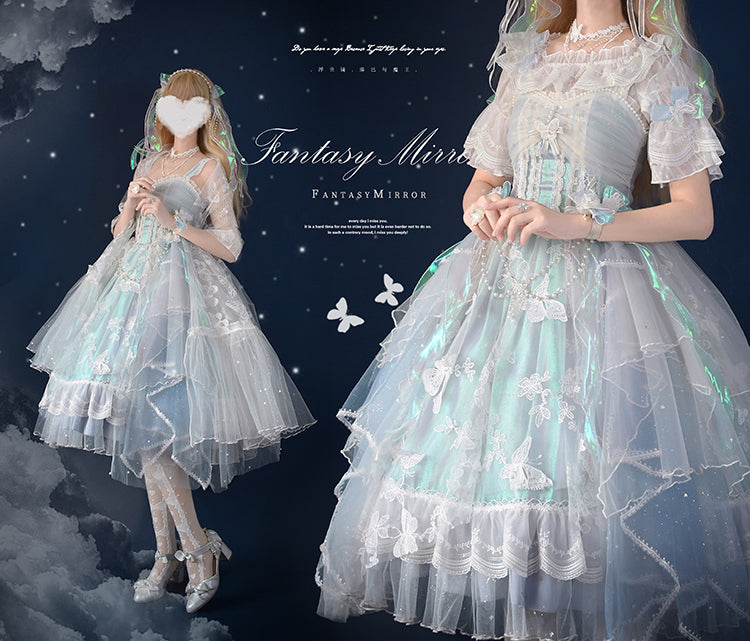 FantasyMirror - Exquisite Butterfly JSK Floral Wedding Lolita JSK Dress