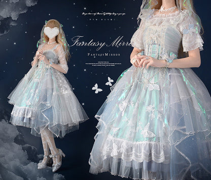 FantasyMirror - Exquisite Butterfly JSK Floral Wedding Lolita JSK Dress