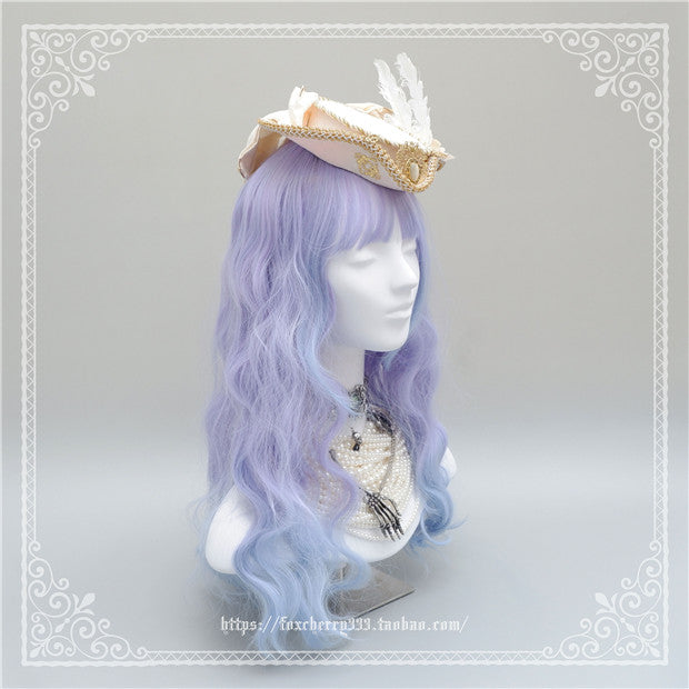 Fox Cherry-Lolita  Palace Retro Gorgeous Feather Top Hat