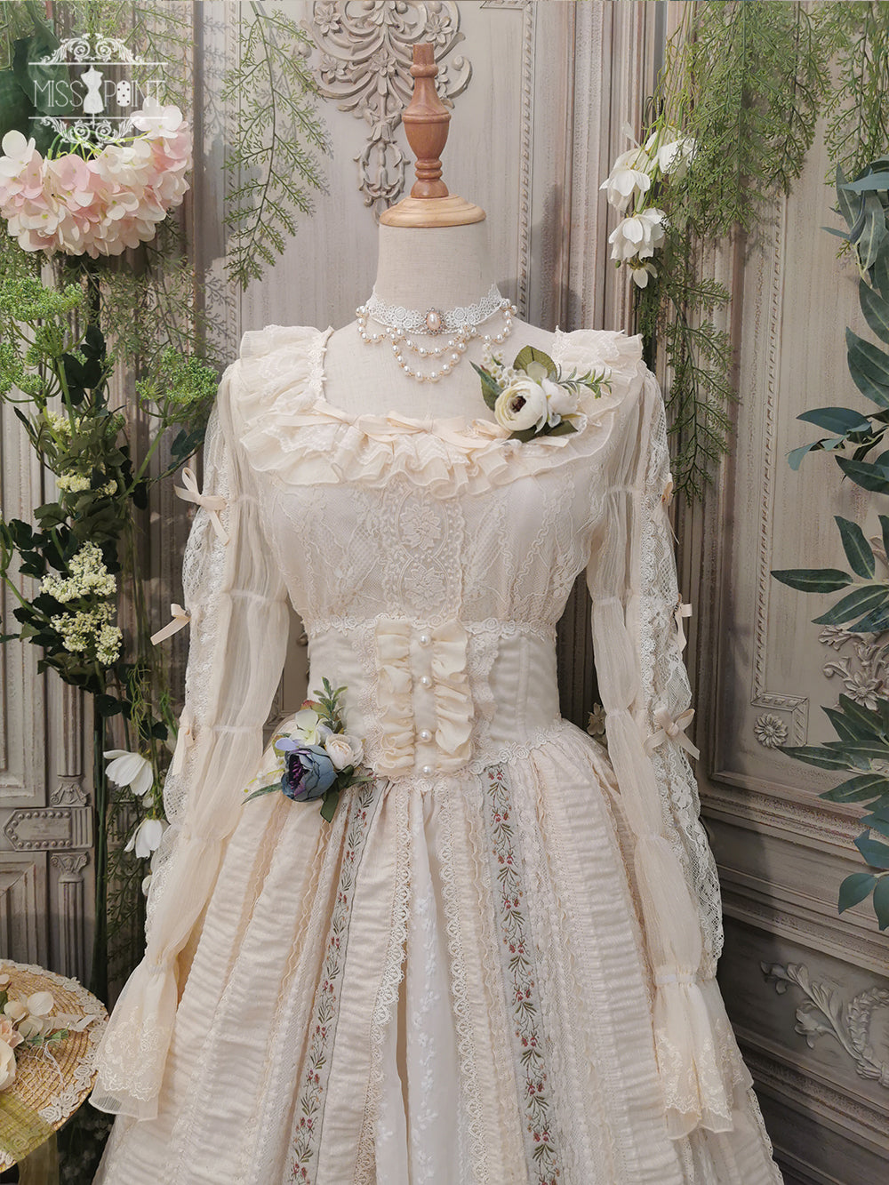 Miss Point - The Sally Gardens - Fish Bone High Waist Lolita Skirt