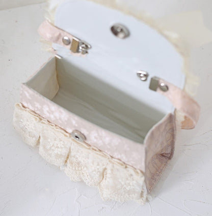 Xiaogui - Elegant Lolita Bag Daisy Pearl Chain Lace Handbag