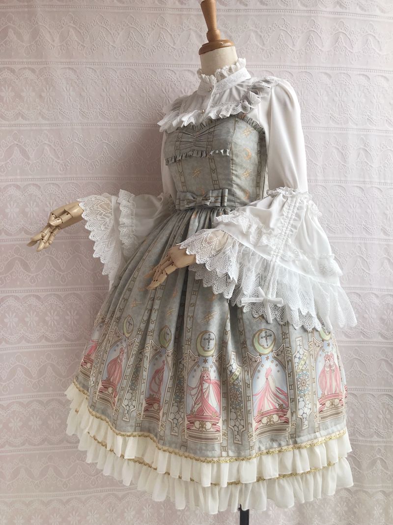 Yilia - Constellation Printing Chiffon Lolita JSK Dress