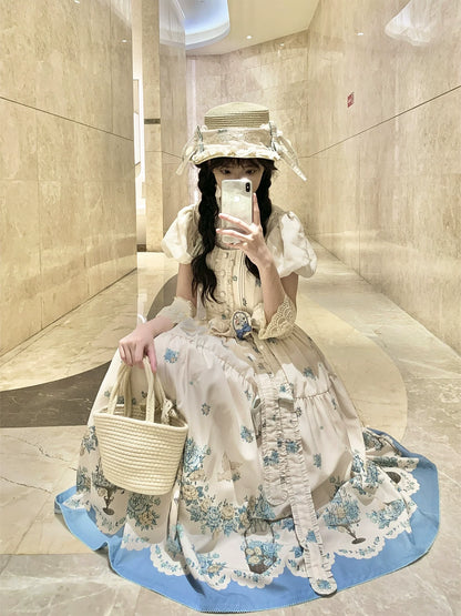 DreamWhale - Floral and Bird Series - Classic Lolita JSK Suit Floral Print Dress