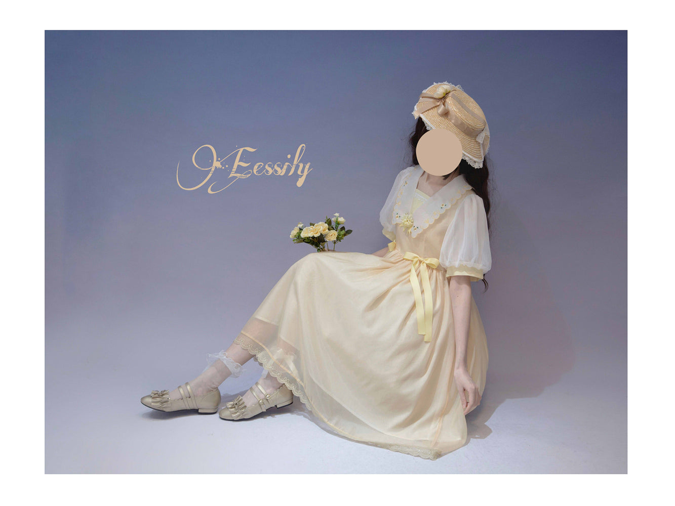 EESSILY - Afternoon Courtryard - Kawaii Lolita Summer Embroidery OP