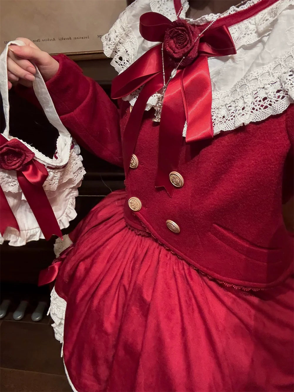 LeMiroir - Winter Solstice - Elegant Lolita Winter Short Coat & SK