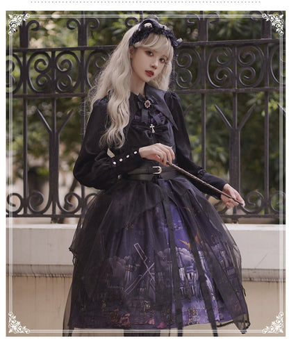 YingLuoFu - Witchville Halloween Gothic Lolita Jumper Dress