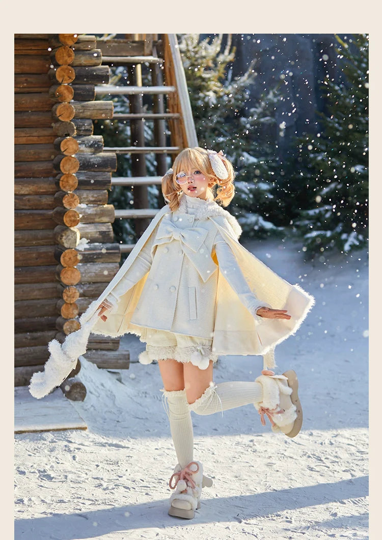 Tan Tuan - Rabbit & Bear - Winter Kawaii Lolita Cape and Shorts