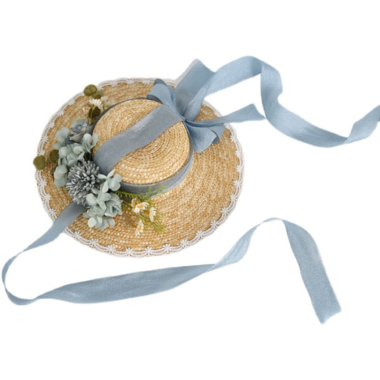 Xiaogui - Elegant Lolita Flower Bow Lace Sunhat