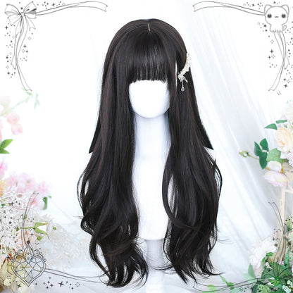 Dalao Home - Lolita Long Curly Natural Cold Brown Wig