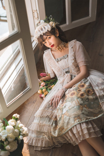 Designer's Gift - Flower and Letter - Classic Lolita JSK Dress