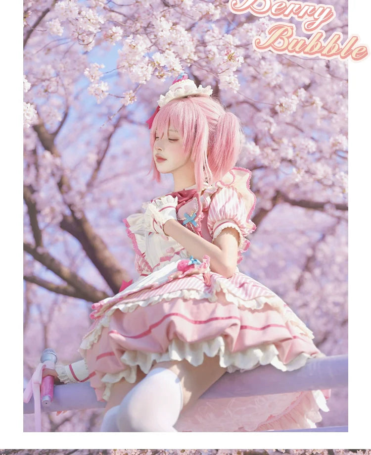 Sakurahime - Berry Bubble - Cute Lolita OP Dress Two Kawaii Styles