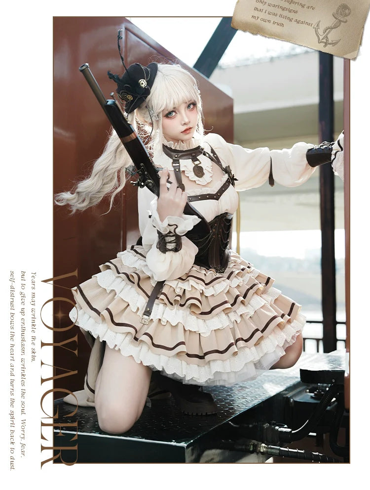 Sakurahime - Time Sand Rear - Punk Lolita OP Cute Daily Lolita Dress