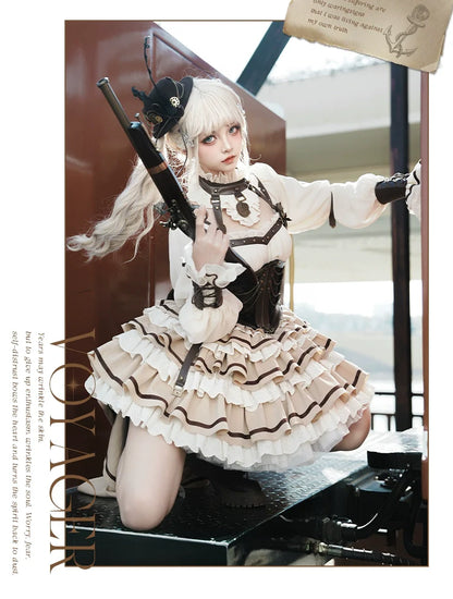 Sakurahime - Time Sand Rear - Punk Lolita OP Cute Daily Lolita Dress