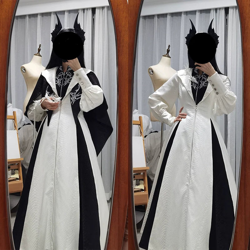 Morning mist and warbler - Dragon Scale - Gothic Lolita Jumper Dress Goth Coat