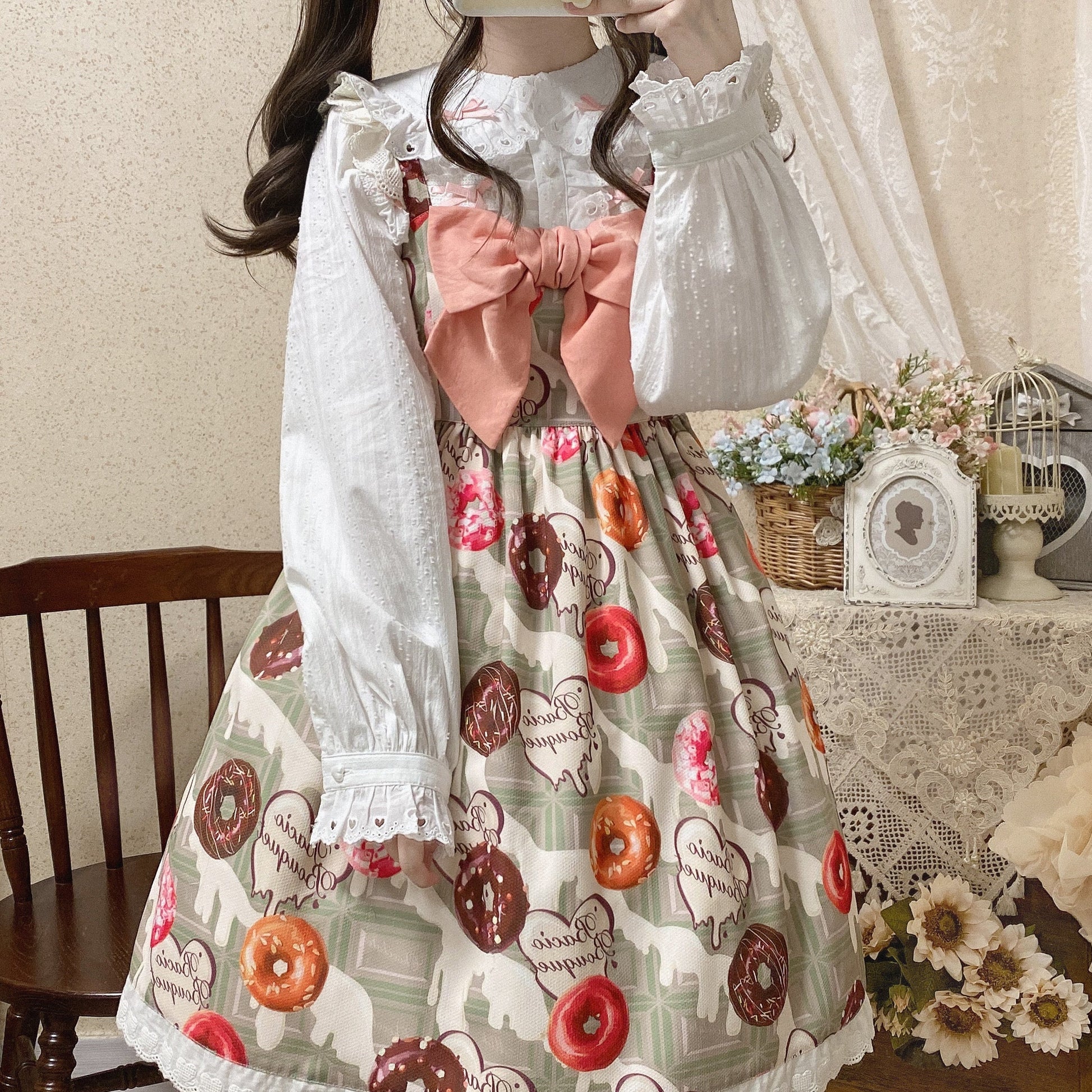 MIST - Sweet Lolita Blouse Doll Collar Multicolor