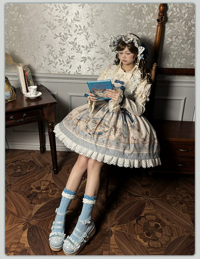 Alice Girl - Sea Salt Fairytale - Sweet Lolita Accessory Embroidered Pony Lolita Badge