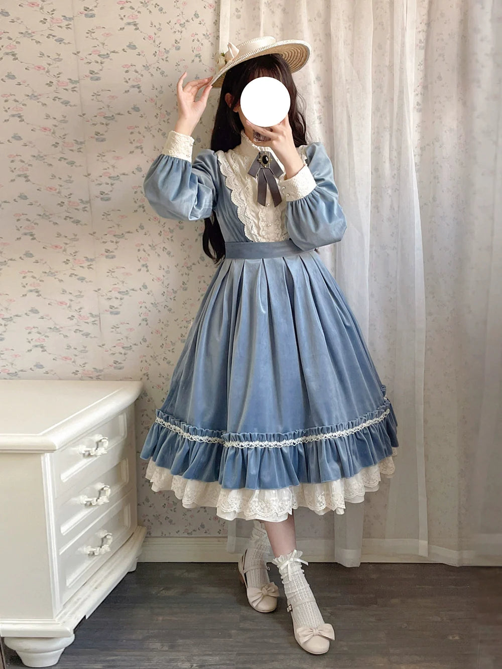 Miss Point - Customized Lolita Dress Vintage Elegant Velvet OP Dress