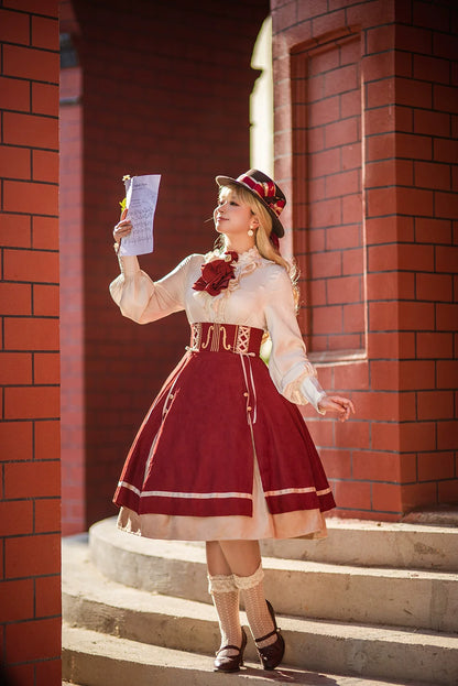 Miss Point - Golden Movement - Elegant Lolita Fishbone Skirt Customized