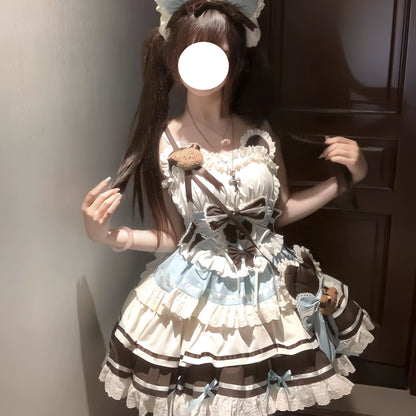 Platycodon House - First Love Bear - Sweet Lolita JSK Dress Idol Lolita Puffy Dress
