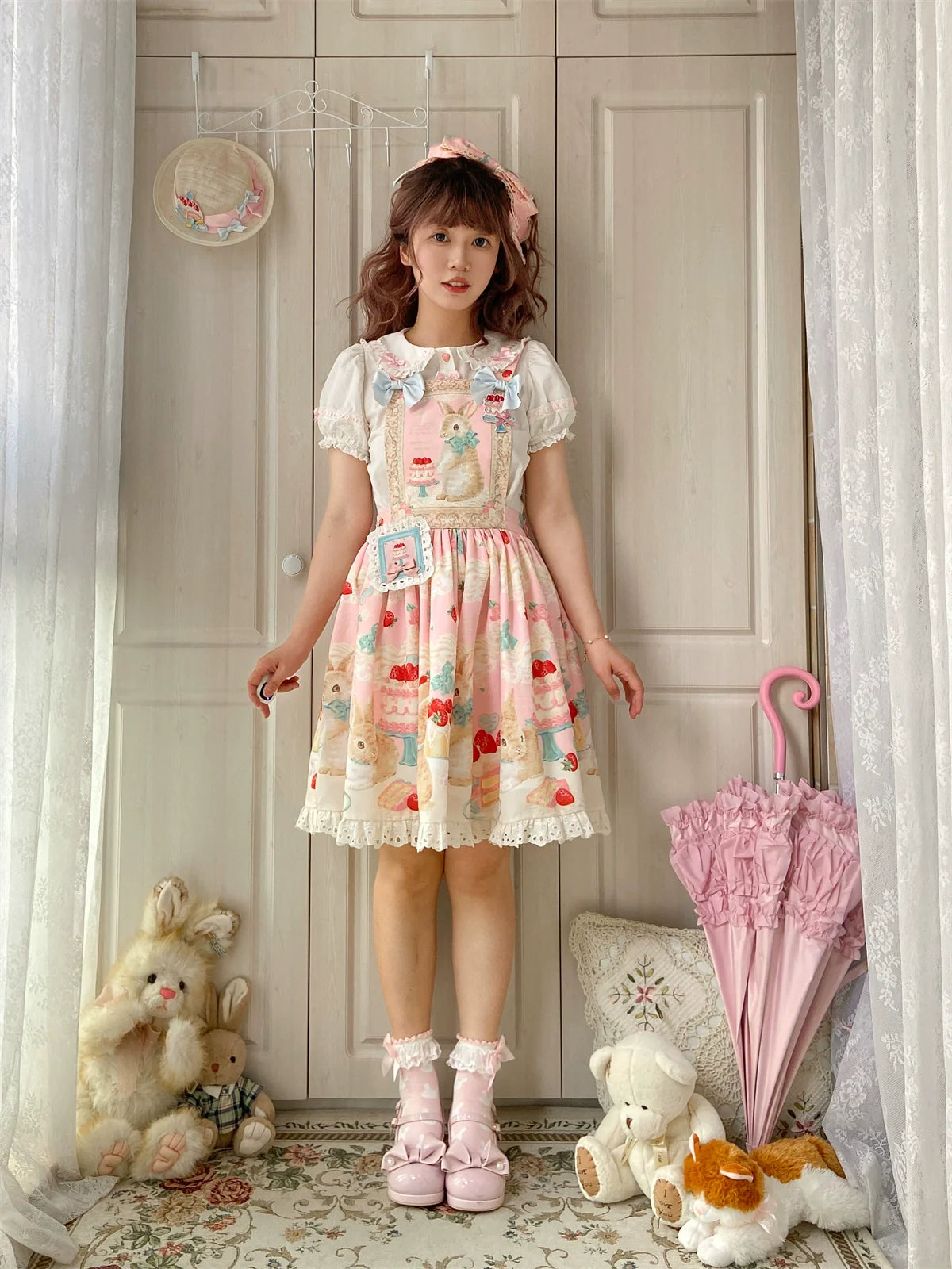 Dark Star Island - Honey Bunny Cake - Sweet Lolita JSK/OP/Strap SK/Shirt