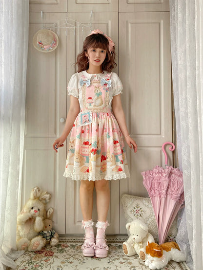 Dark Star Island - Honey Bunny Cake - Sweet Lolita JSK/OP/Strap SK/Shirt