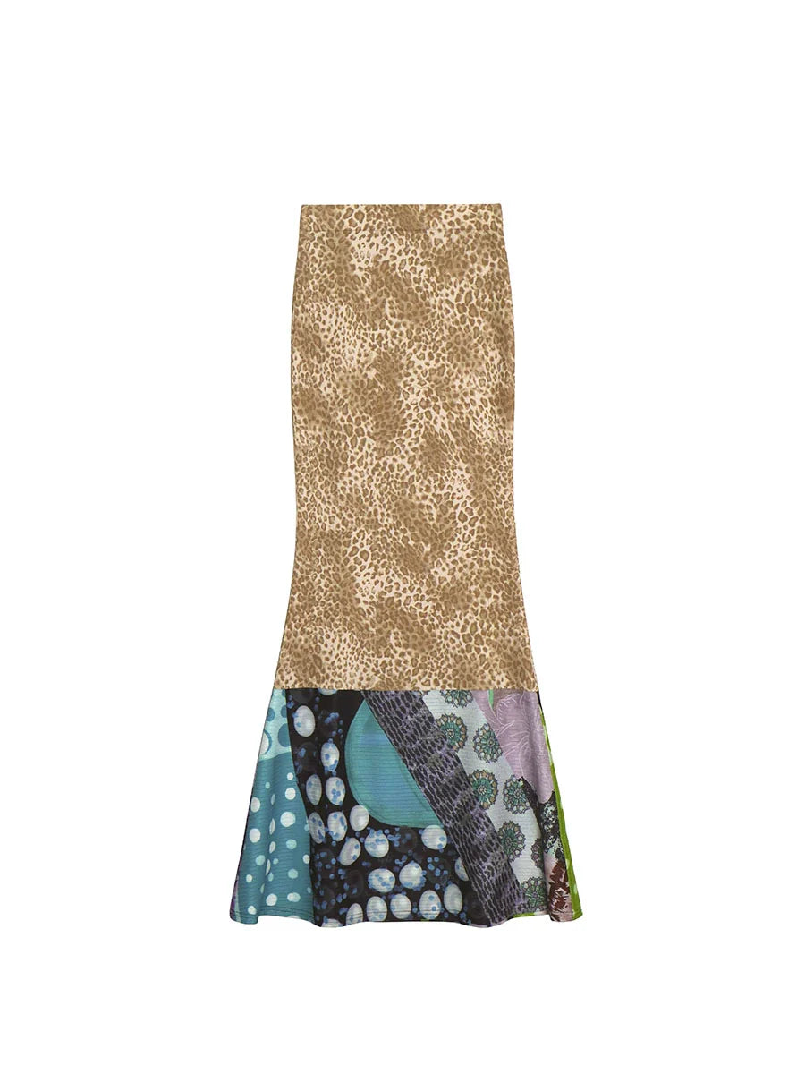 Leopard Fishtail Skirt