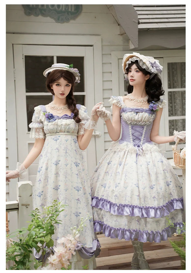 With PUJI - Iris Secret - Twins Lolita Summer Dress, Empire OP, Bodice JSK