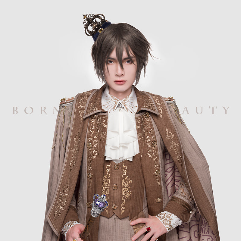 Youpairui - Sheffield - British Military Ouji Lolita Long Coat Full Set