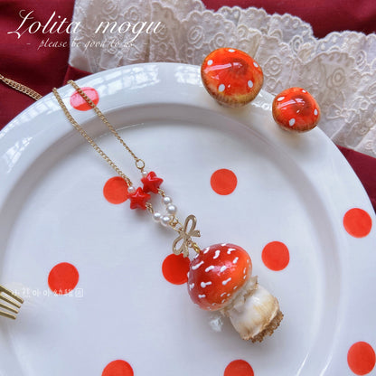 Bear Doll - Handcraft Kawaii Lolita Mushroom Necklace