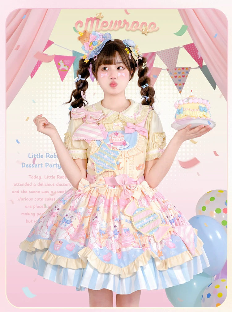 Mewroco - Party Bunny - Sweet Lolita Salopette Cute Daily Lolita Dress