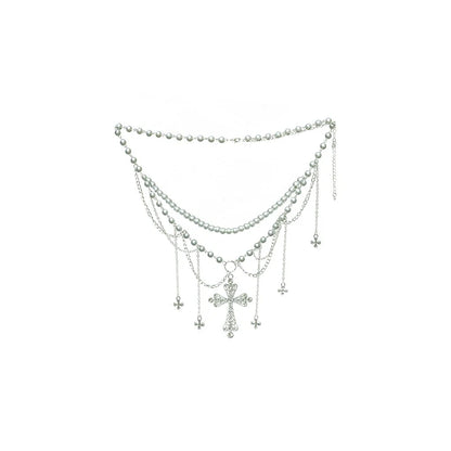 With PUJI - Letter and Poetry ﾂｷ Humanoid Robot - Silver Gothic Lolita Mermaid Skirt Set