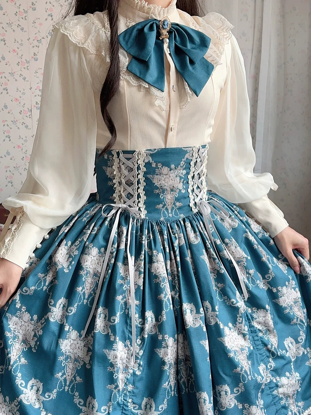 Miss Point - Customized Vintage Lolita Skirt Elegant Pullover Fishbone SK