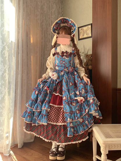 Miss Point - Forest Berry Bunny - Sweet Lolita JSK Elegant Bunny Print Dress