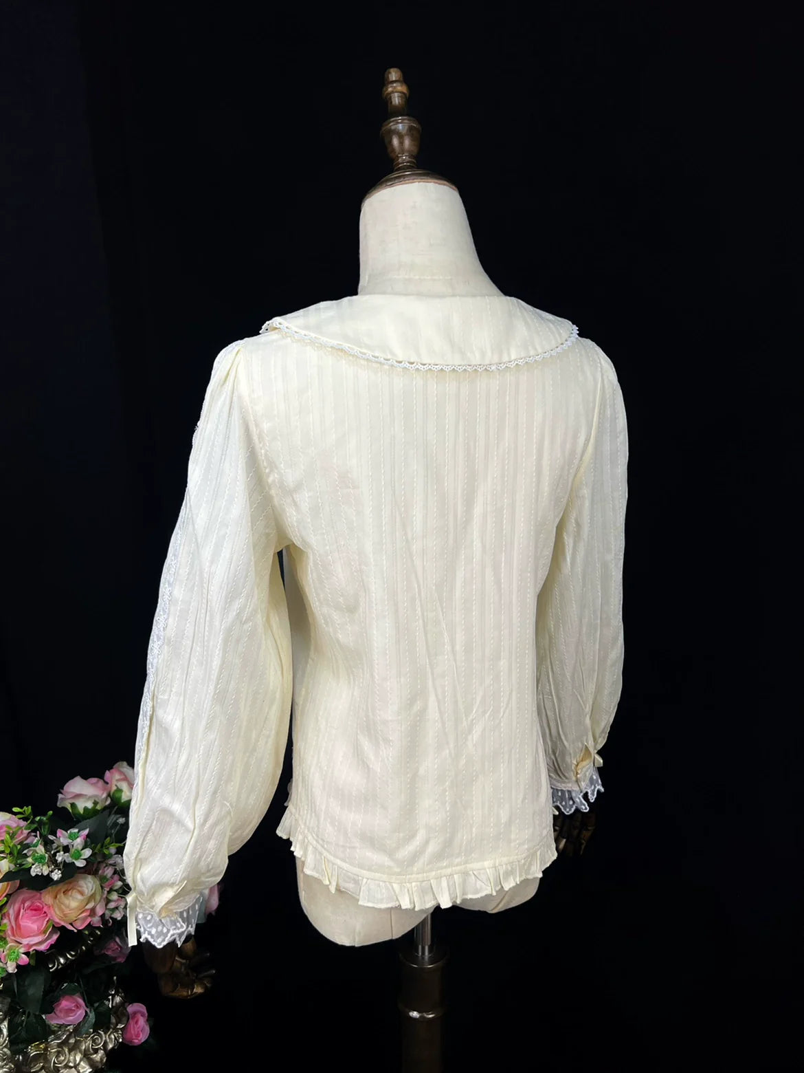 DMFS Lolita - Shank Lollipop - Cotton Lolita Blouse Doll Collar Bow Sweet Inner Top