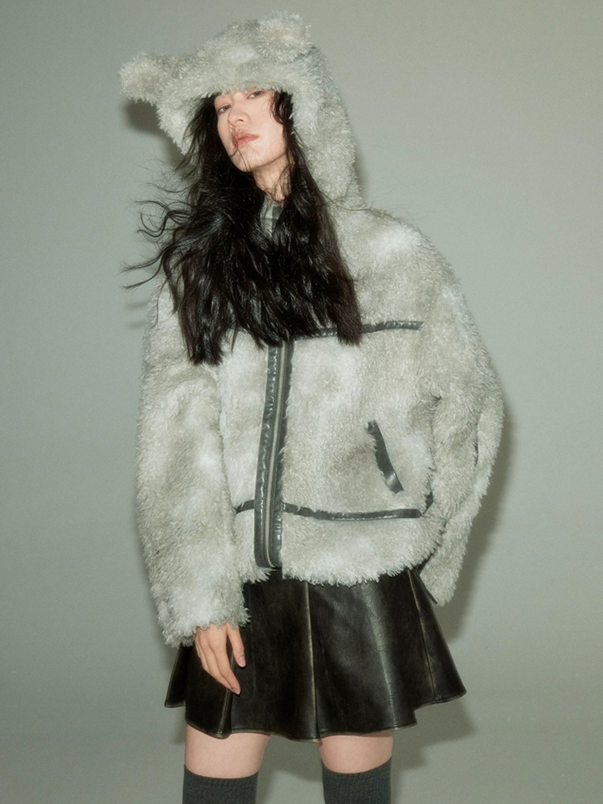 Rabbit Ears Eco-friendly Fur Jacket【s0000004247】