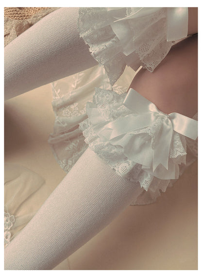 WAGUIR - Lolita Bow Cotton Socks Lace Socks