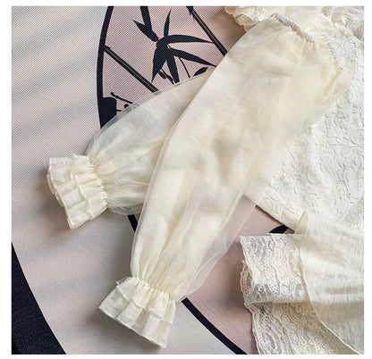 With PUJI - Moon Gauze - Qi Lolita Blouse Chinese Style Shirt