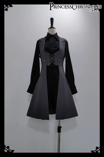 Princess Chronicles - The Night Prelude - Retro Lolita Vest Gothic Lolita Black Waistcoat