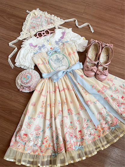 NanShengGe - Sheep Party - Sweet Lolita Jumper Dress Print SK