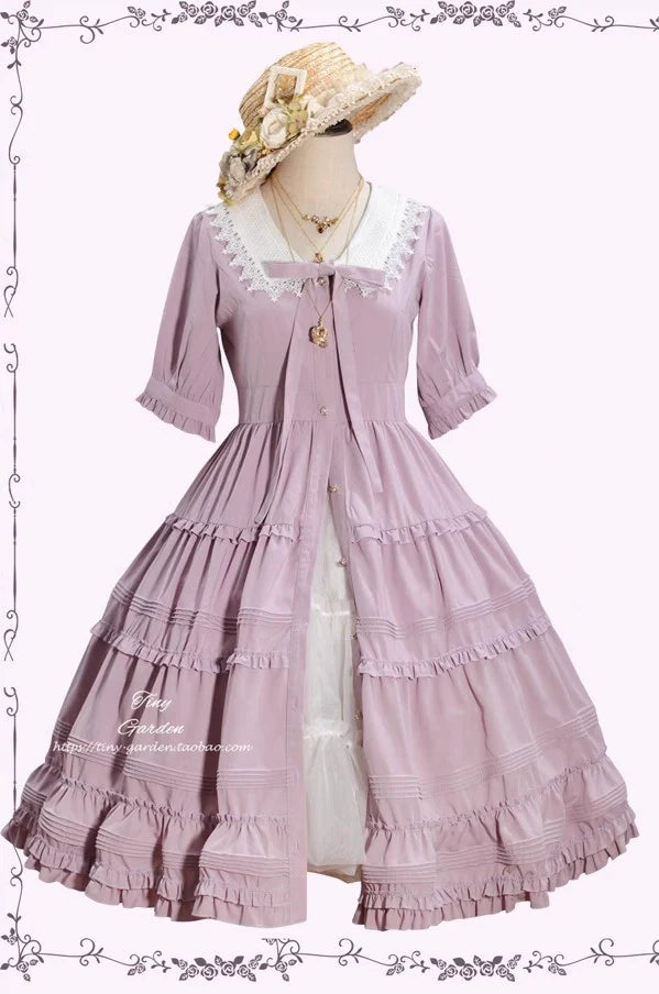 Tiny Garden - Lacey 2.0 - Classic Lolita OP Lace Collar Open Front Dress