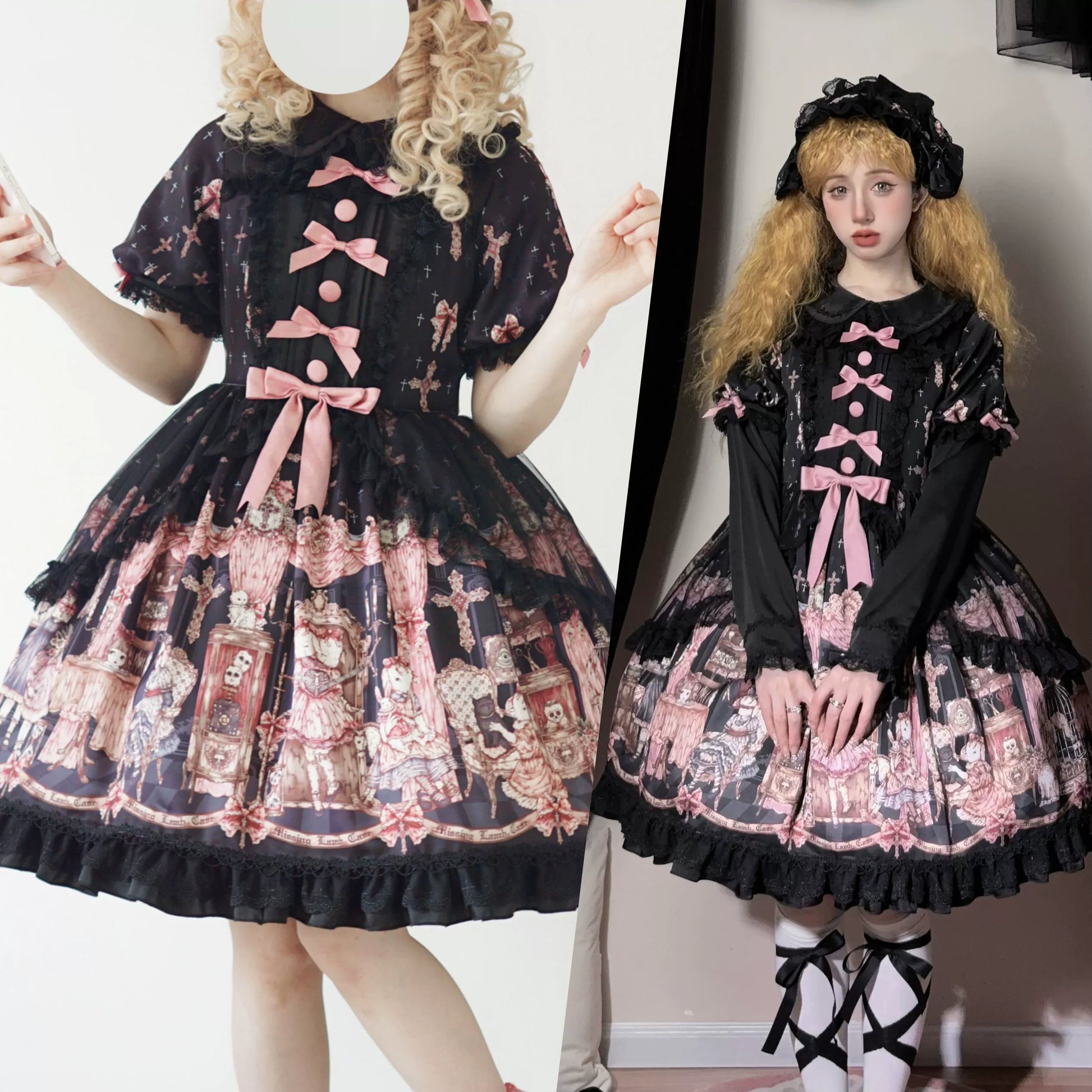Uncle's Workshop - Missing Lamb Case - Gothic Lolita Dress Set with Sheep Prints