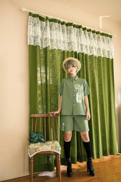Princess Chronicles - Limited Flowering Time - Ouji Lolita Green Prince Shorts