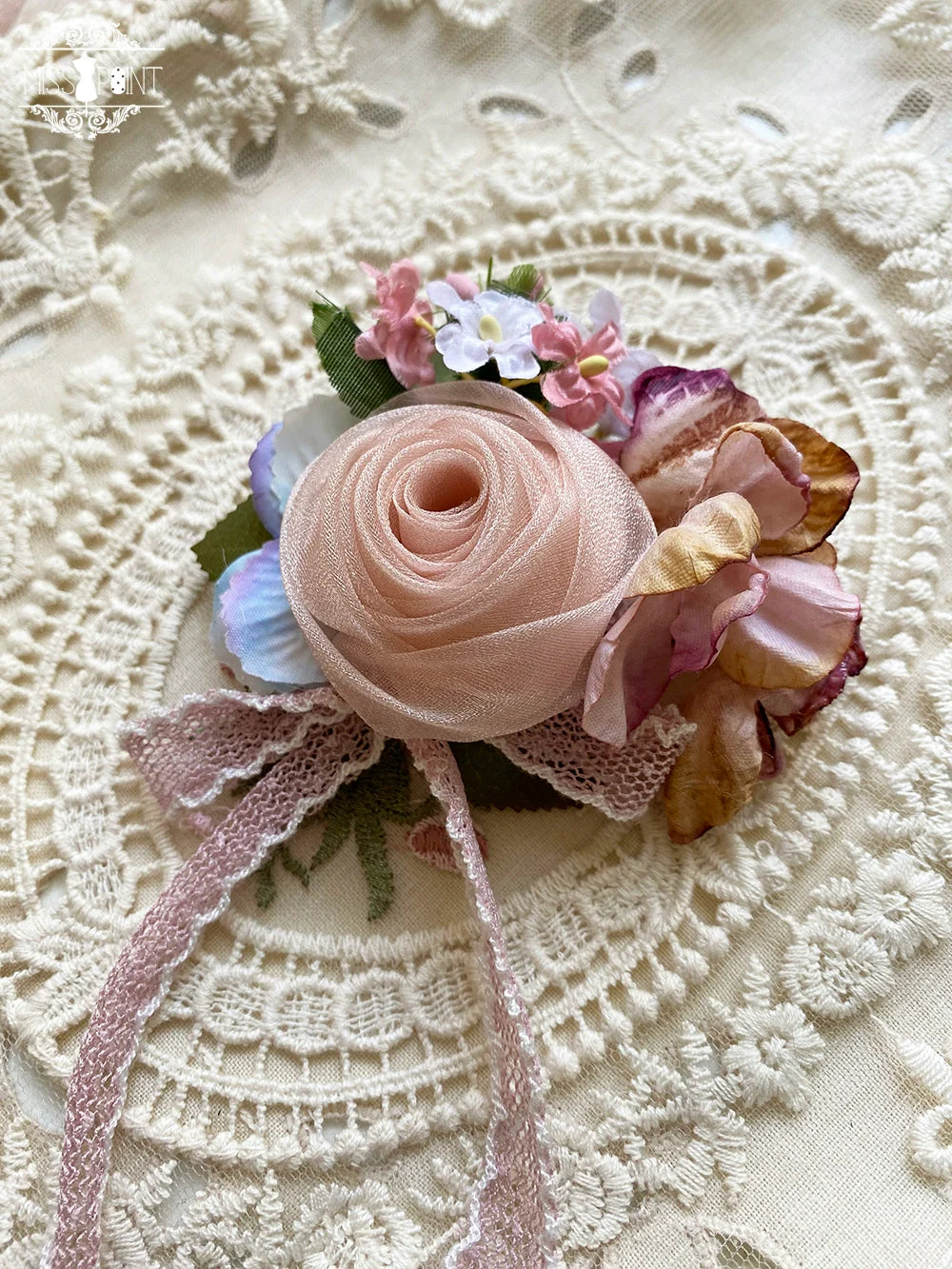 Miss Point - Sweet Lolita Accessories KC Hair Clip Brooch Waistband Cuffs
