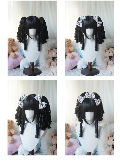 Imperial Tea - Solid Lolita Bob Wig With Detachable Curl Ponytail
