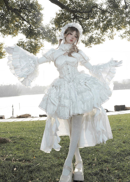 Smoothy - Caliburn - Gothic Lolita JSK Dress with Bolero with Detachable Sleeves